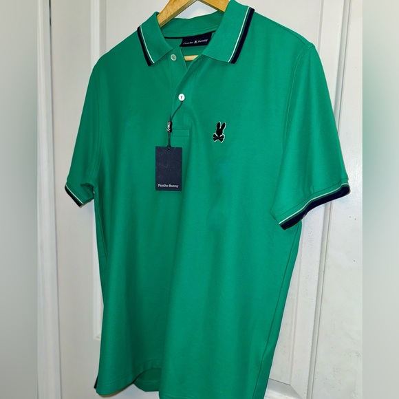 Psycho McBunny NWT Ridge Piqué Polo in Simply Green - Picture 5 of 8